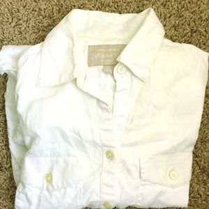 BANANA REPUBLIC SOFT WASH WHITE BUTTON DOWN SHIRT